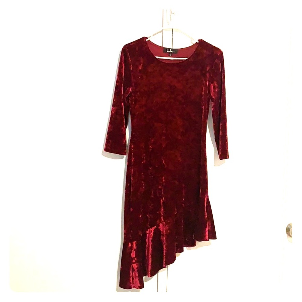 Asymmetrical Velvety Dress